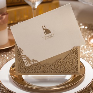 Wedding plug-in card lasered